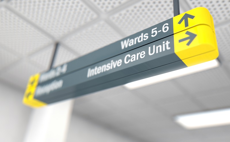 Wayfinding Ceiling Signs for Hospitals in Los Angeles