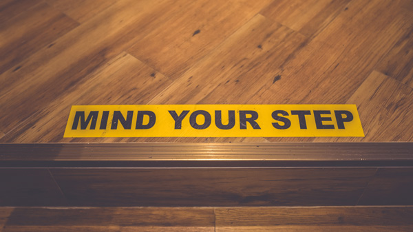Custom Floor Graphics for Mind Your Step